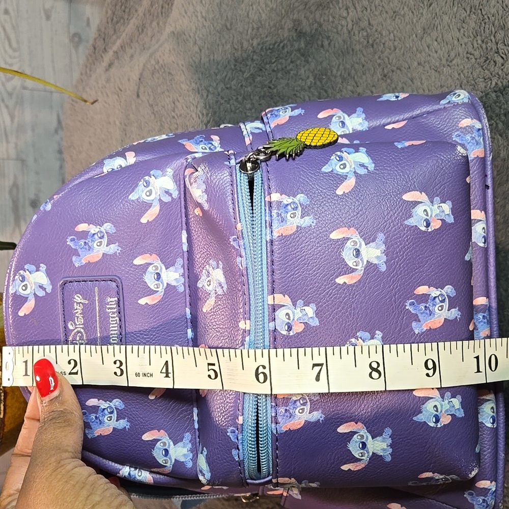 Loungefly Disney Lilo & Stitch Poses Mini Backpack Bag With Pineapple Charm - Picture 14 of 14